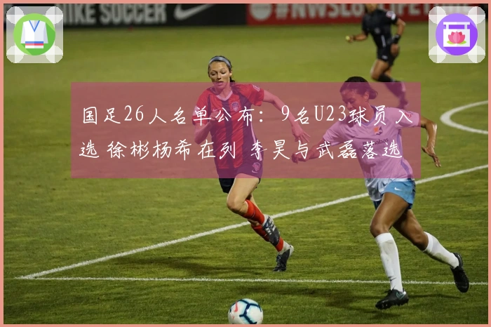 国足26人名单公布：9名U23球员入选 徐彬杨希在列 李昊与武磊落选