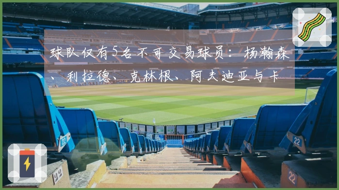 球队仅有5名不可交易球员：杨瀚森、利拉德、克林根、阿夫迪亚与卡马拉